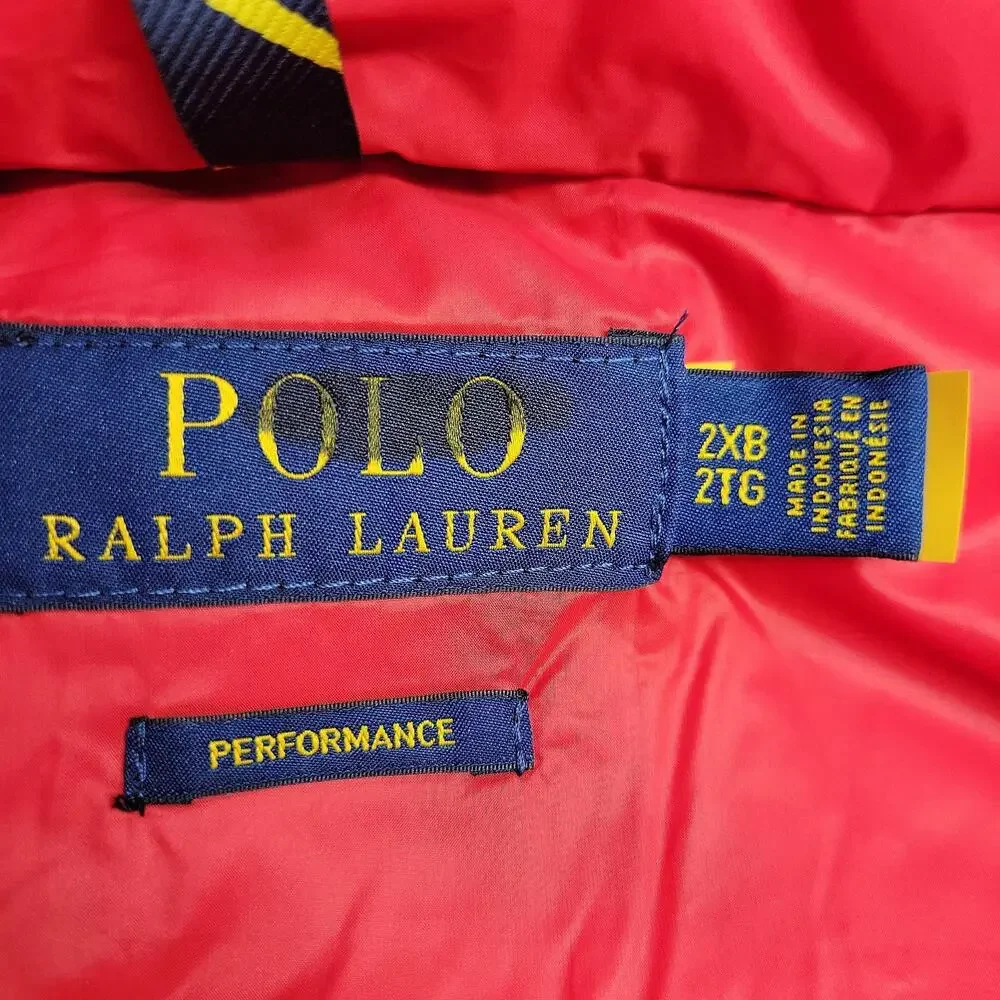 NWOT Polo Ralph Lauren El Cap Jacket 2XB Red Down Puffer Full Zip Hooded